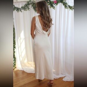 Abercrombie Plunge Cowl Back Maxi Dress